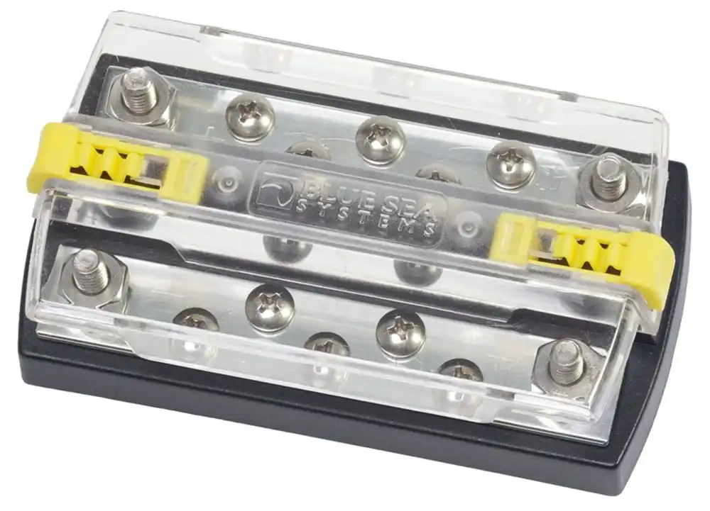 Flash Sale Blue Sea Systems DualBus Plus 150A BusBar 5/16 in.-18 Stud 5 Gang - 2723