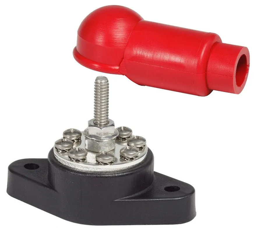 Blue Sea Systems Red PowerPost Plus 48V DC 1/4 in. -20 Stud - 2101 Special Offer
