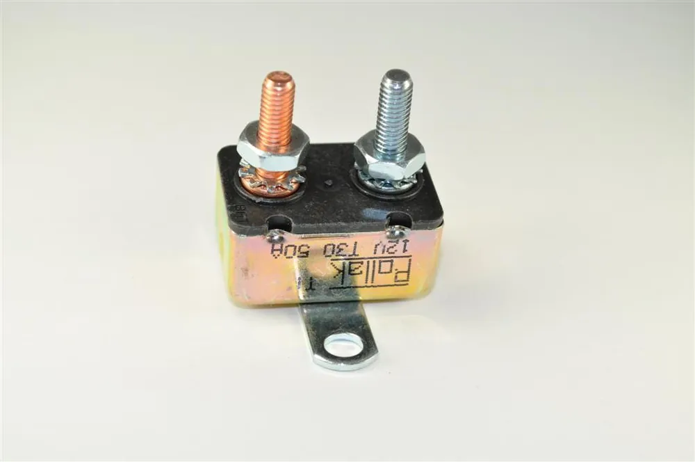 Sale Pollak Single Pole Thermal Type Breaker 50A 12V with Metal Housing - 54-250P