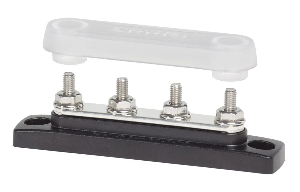 Affordable Blue Sea Systems Common 100A Mini BusBar 4 Gang 48V DC with Cover 2315