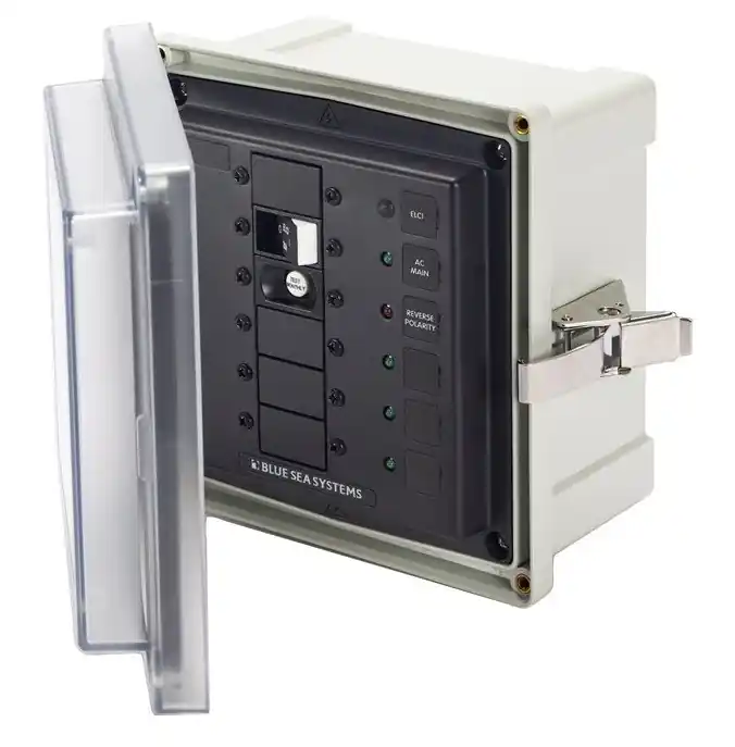 Blue Sea Systems SMS Surface Mount System Panel Enclosure 120V AC / 30A ELCI Main - 3116 Discount