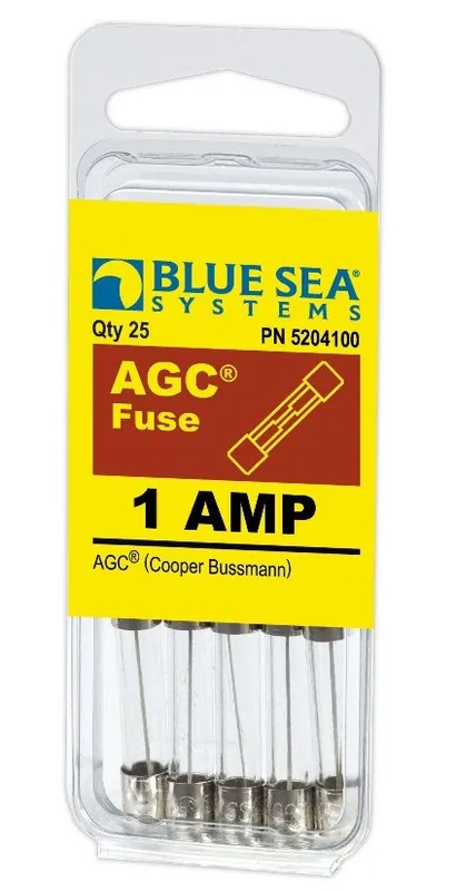 Get Yours Blue Sea Systems AGC 1 Amp Fuse - Pack 25 - 5204100