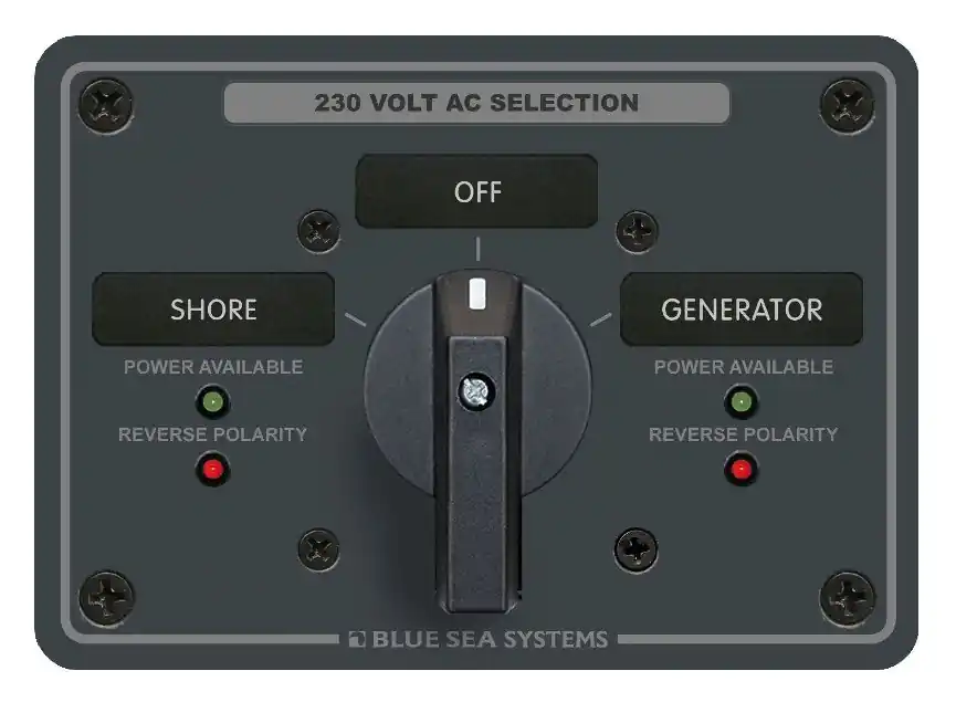 Blue Sea Systems 2-Pole AC Rotary Switch Panel 65 Ampere 2 Positions/OFF - 8357 Hot Deal