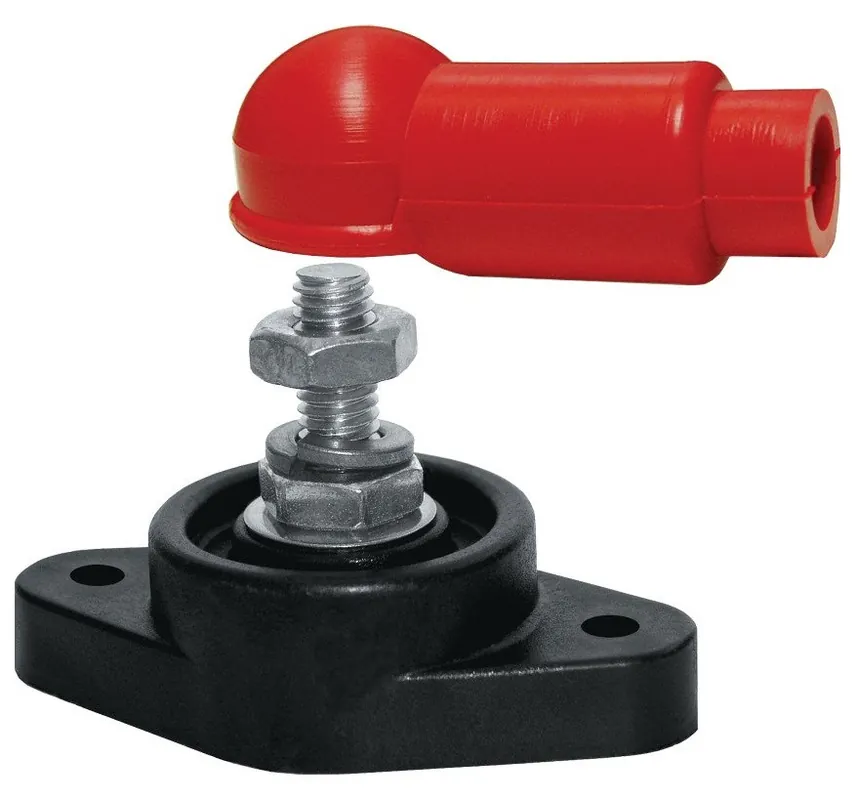 Price Cut Blue Sea Systems Red PowerPost 48V DC with Insulator 1/4 in.-20 Stud - 2001