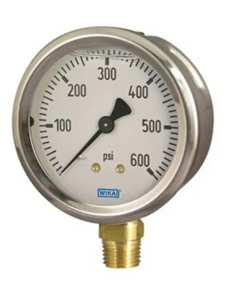 Special Offer WIKA 0-600 PSI Pressure Gauge Type 213.53 with SS Case - Lower Mount - 9767118