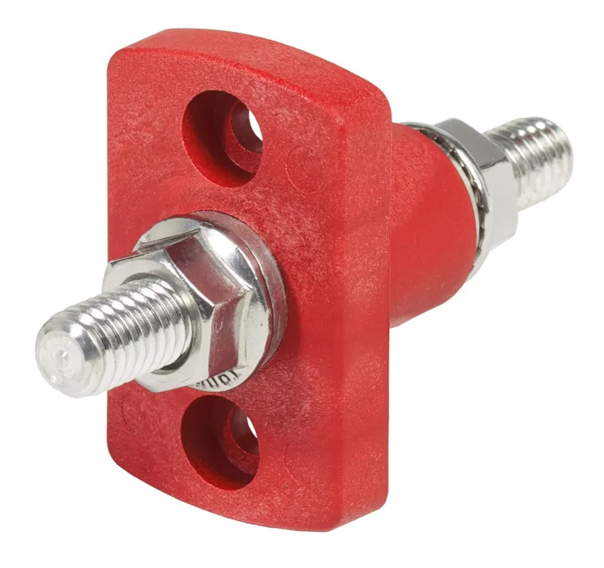 Blue Sea Systems Red Terminal Feed Through Connector 3/8 in.-16 Studs - 2204 Flash Sale