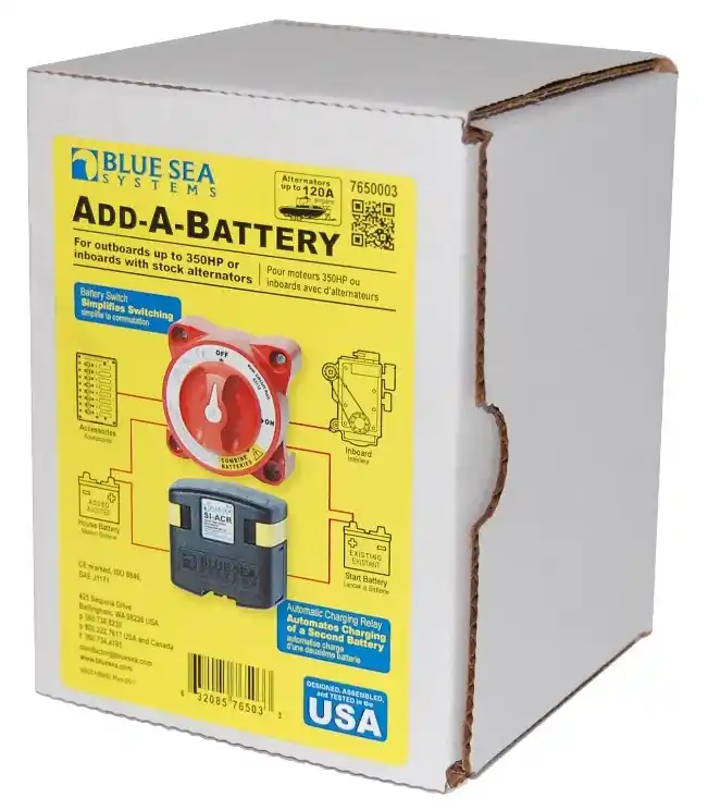 Time-Limited Blue Sea Systems Add-A-Battery Kit 120A Boxed - 7650003