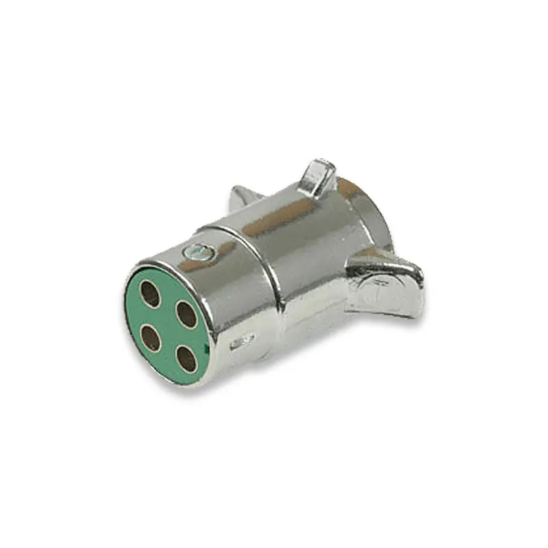 Bargain Pollak 4-Way Chrome Plated Connector Plug 12-24V - Packaged - 11-409P