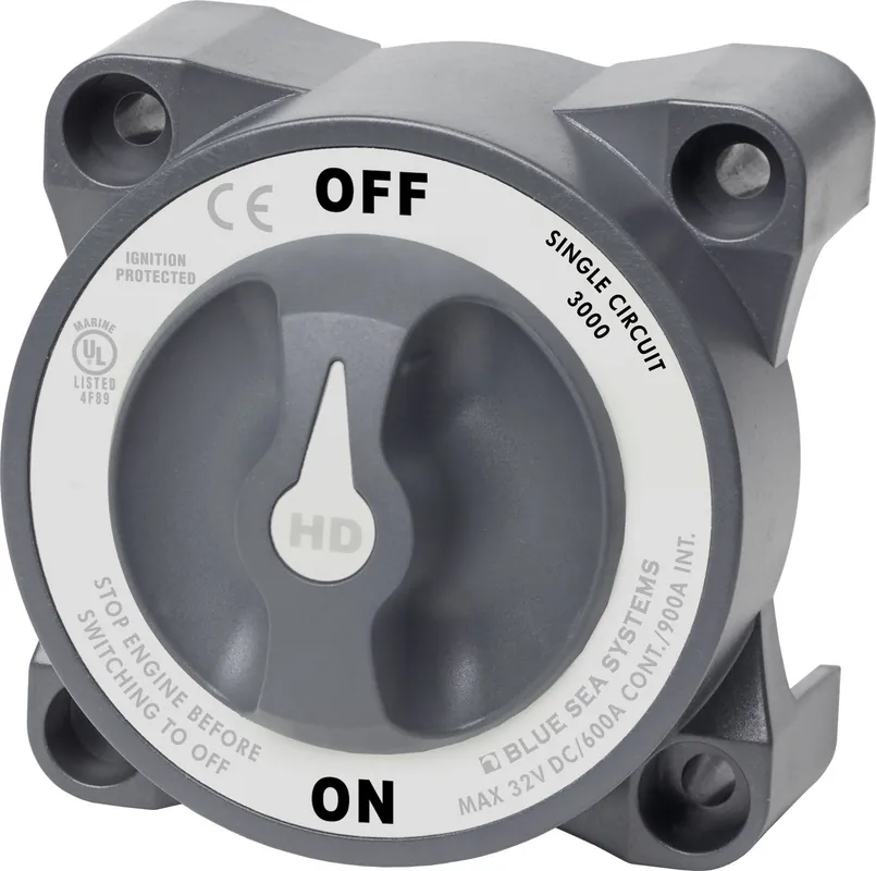 Mega Sale Blue Sea Systems HD-Series Heavy Duty On/Off Battery Switch 32 VDC - 3000
