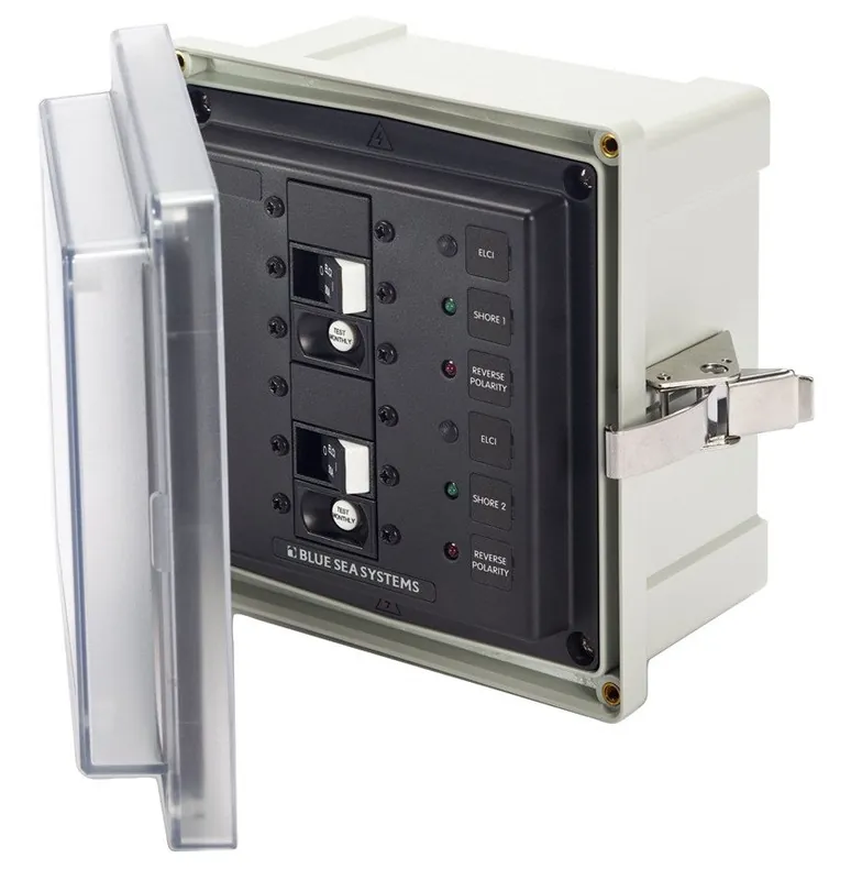 Fan Favorite Blue Sea Systems SMS Surface Mount System Panel Enclosure 2 x 120V AC / 30A ELCI Main - 3117