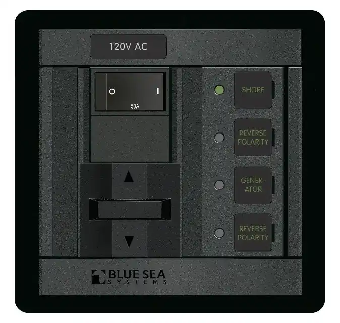 Fan Favorite Blue Sea Systems AC Source Selection Panel 120 Volt AC 2 Sources 50A - 1231