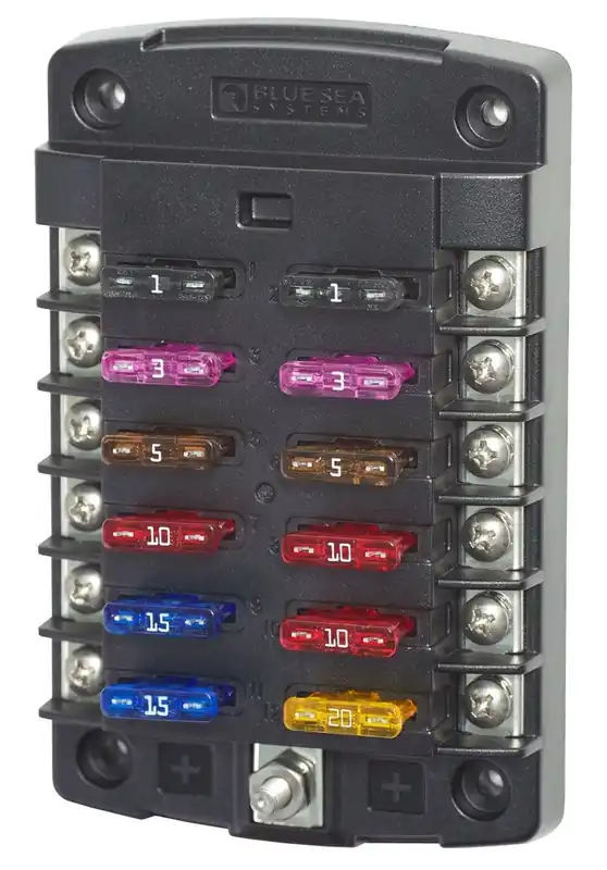 Best Seller Blue Sea Systems ST Blade Fuse Block with 12 Circuits 32V DC - 5034