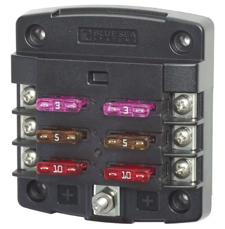 Blue Sea Systems ST Blade Fuse Block 6 Circuits 32V DC - 5033 Must Have