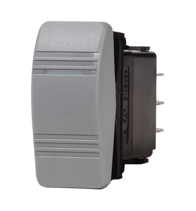 Price Cut Blue Sea Systems Contura Rocker Switch DPDT Gray ON-OFF-ON 12/24V - 8221