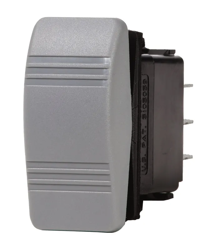 Fast Shipping Blue Sea Systems Contura Rocker Switch SPDT Gray ON-OFF-ON 12/24V - 8234