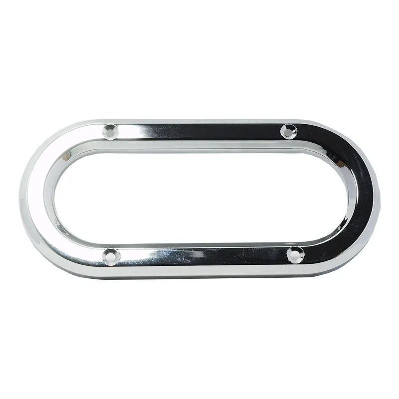 Affordable Heavy Duty Lighting 6 in. Oval Chrome Plastic Bezel - HD60096PC