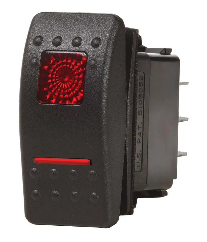 Direct From Manufacturer Blue Sea Systems Contura II Rocker Switch DPDT Black ON-OFF-ON 12/24V - 7936