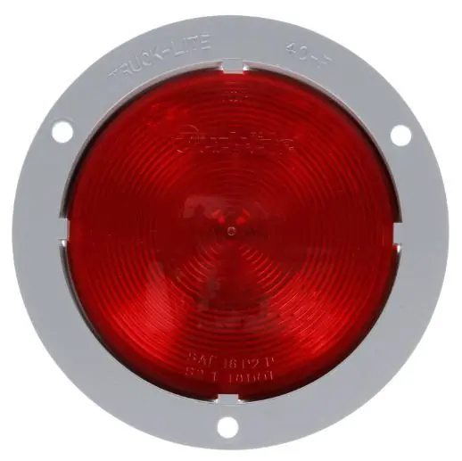 Weekend Sale Truck-Lite 40 Series 1 Bulb Red Round Incandescent Stop/Turn/Tail Light 12V with Flange Mount - 40222R