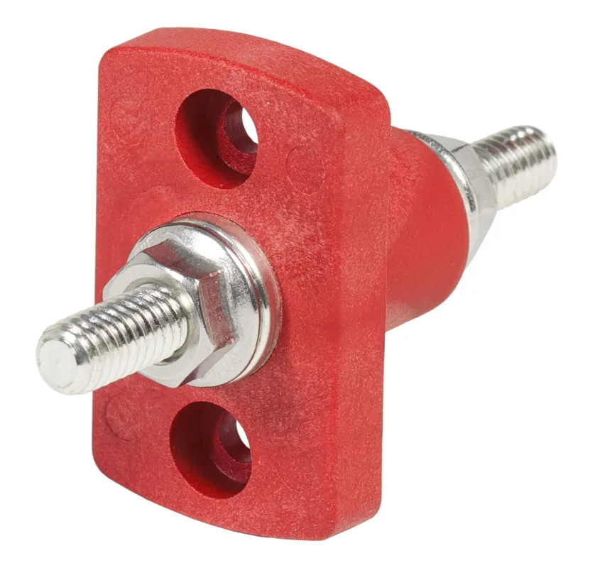 Shop Now Blue Sea Systems Red Terminal Feed Through Connector 5/16 in.-18 Studs - 2202