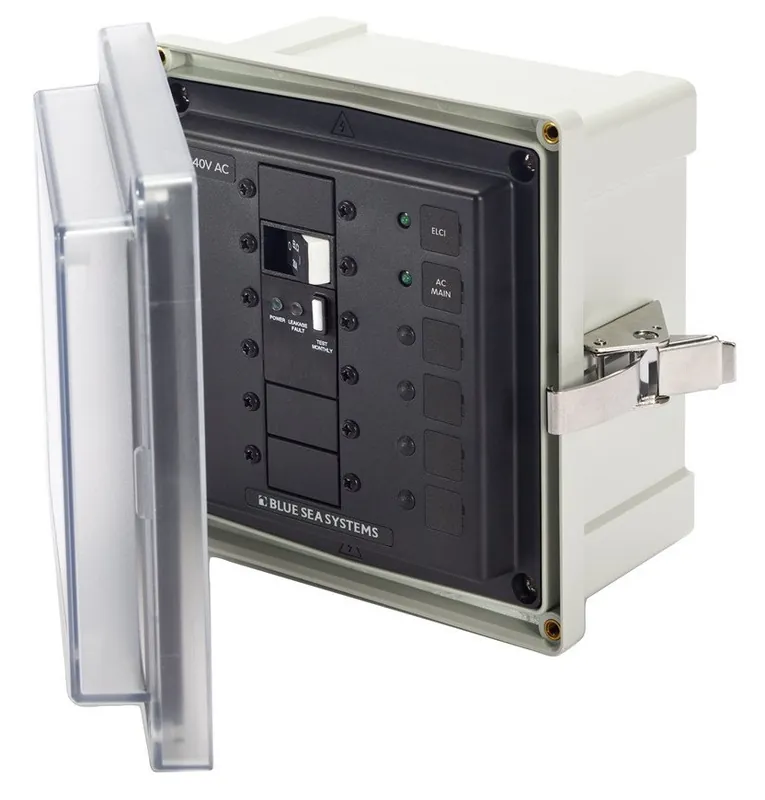 Premium Blue Sea Systems SMS Surface Mount System Panel Enclosure 240V AC / 50A ELCI Main - 3120
