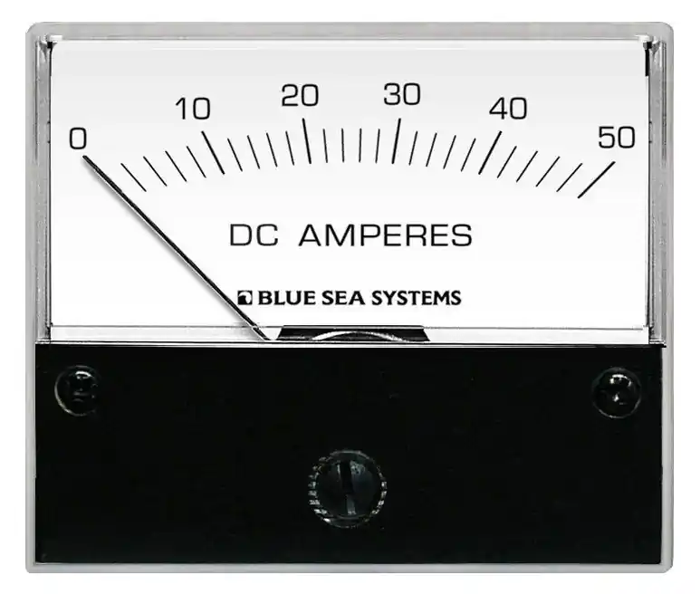Today Only Blue Sea Systems Standard DC Analog Ammeter 0 to 50A with Shunt - 8022