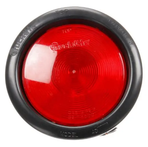 Weekend Sale Truck-Lite 40 Economy Series 1 Bulb Red Round Incandescent Stop/Turn/Tail Light Kit 12V with Black Grommet Mount - 40028R
