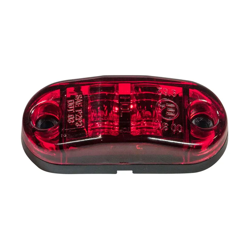 Heavy Duty Lighting 2.5 in. 2 LED Red Oval Clearance Marker - HD26002RSD Best Price