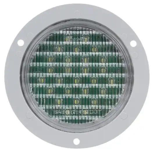 Truck-Lite Super 44 Clear Round 27 Diode LED Back-Up Light 12V with Gray Flange Mount Fit N Forget S.S. - 44236C Seasonal Sale