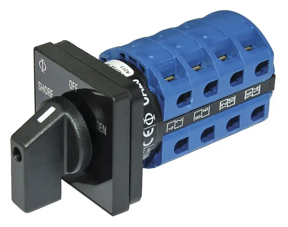 Hot Deal Blue Sea Systems 30A 4-Pole AC Rotary Switch 2 Positions/OFF 120V AC - 6337