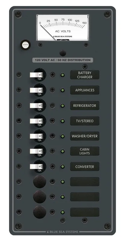 Blue Sea Systems 10 Position AC Power Distribution Panel 120V AC - 8478 Hot Deal