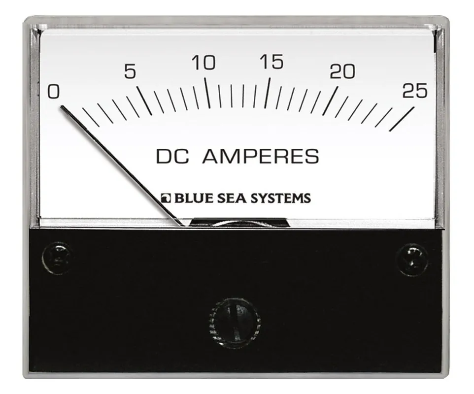 Blue Sea Systems Standard DC Analog Ammeter 0 to 25A with Shunt - 8005 Handmade