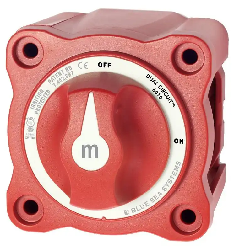 Best Choice Blue Sea Systems m-Series Mini Dual Circuit Battery Switch 32VDC in Red - 6010