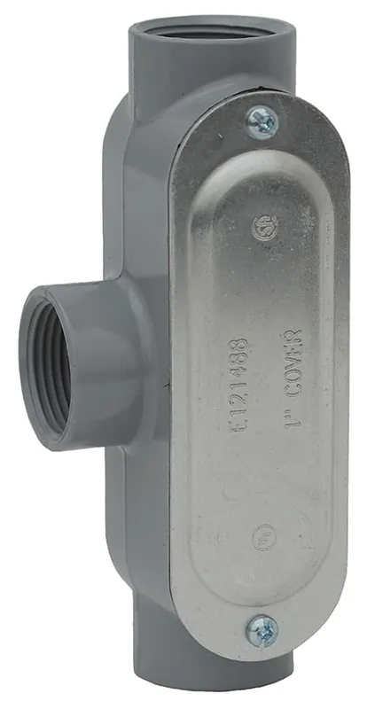 Worldwide Shipping Dottie T100CG Die Cast Copper Free Aluminum Type T Conduit Outlet Body With Cover And Gasket 1-Inch
