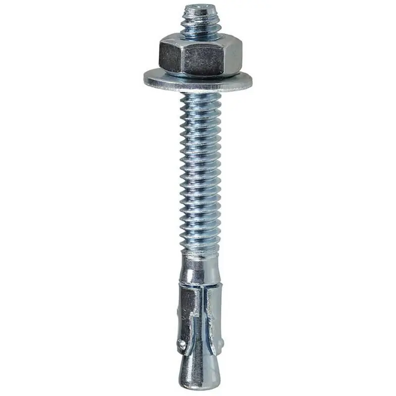 Budget Dottie W38334 Zinc Plated Fully Threaded Wedge Anchor 3/8-Inch x 3-1/4-Inch