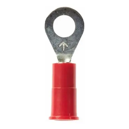 Handmade 3M RV18-8Q Vinyl Insulation Tin Plated Electrolytic Copper Ring Terminal 22-18-AWG #8 Highland