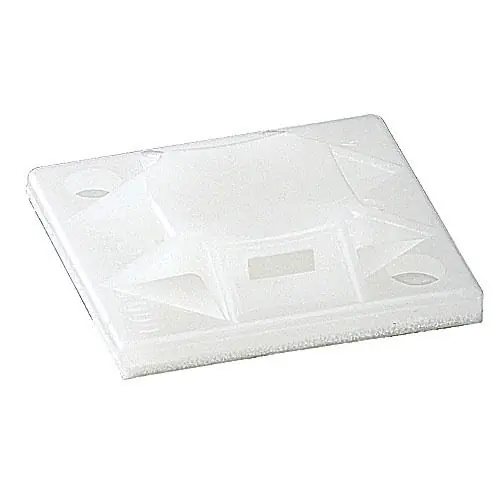 Thomas & Betts MPNY-750-9-C Synthetic Rubber Adhesive Mount 4-Way Cable Tie Mount Base Nylon/Polyamide 6/6 Natural Catamount Warranty Included