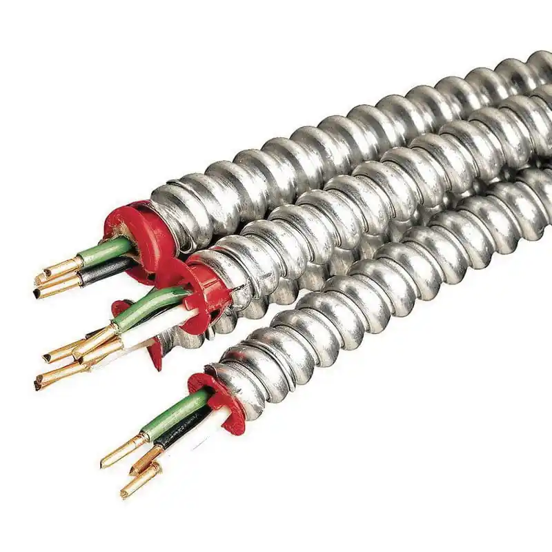 Time-Limited MC-AL-10/2-BN-GY-GN-CU-250S/R Copper Conductor Aluminum MC Armored Cable 10/2 250-ft Reel Brown/Gray/Green
