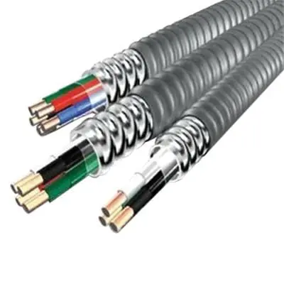Aluminum Conductor MC Armored Cable 10/3 Brown/Orange/Yellow/Green MC Modern