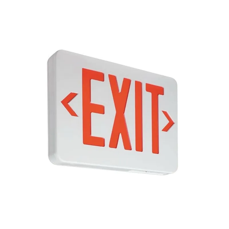 Philips Lighting VERWEM VE Series LED Emergency Exit Sign White Housing Red Letter 120/277-Volt AC Value+ Economy Grade Buy Direct