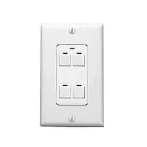 Lithonia Lighting CH4-BWH-PWH-PSD 2.25-Inch Deep Switch Box Mount 4 Button Chelsea Digital Switch White Button/White Plate GR 2400 Money Back Guarantee