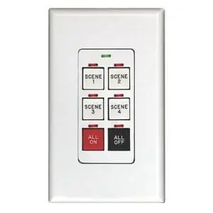 Lithonia Lighting CH6-BWH-PWH-PSD 2.25-Inch Deep Switch Box Mount 6 Button Chelsea Digital Switch White Button/White Plate GR 2400 Limited Time