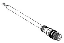 Woodhead 804006A09M020 Single Ended Straight Male Cord Set 22-AWG 2-m Yellow Micro-Change Price Cut