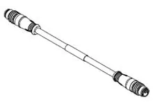 Price Drop Woodhead E11A06003M010 Straight Male to Male Micro-Change Double Ended Threaded Cordset 24-AWG 3.28-ft Teal Brad