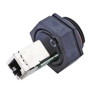 Today Only Woodhead ENSP1F5 8C UTP Category 5e RJ45 Shielded Ethernet Pass-Through Female Receptacle Black Brad RJ-Lnxx