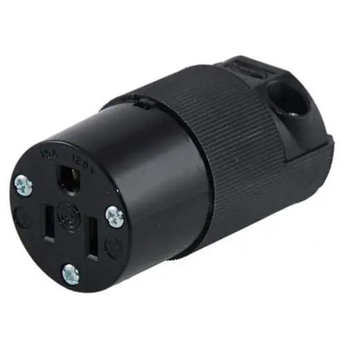 Hubbell-Wiring HBL5269CM2 3-Wire 2-Poles Polarized Chemical-Resistant Impact-Resistant Straight Blade Insulgrip Connector 125-Volt 15-Amp Black/Whi Same Day Shipping