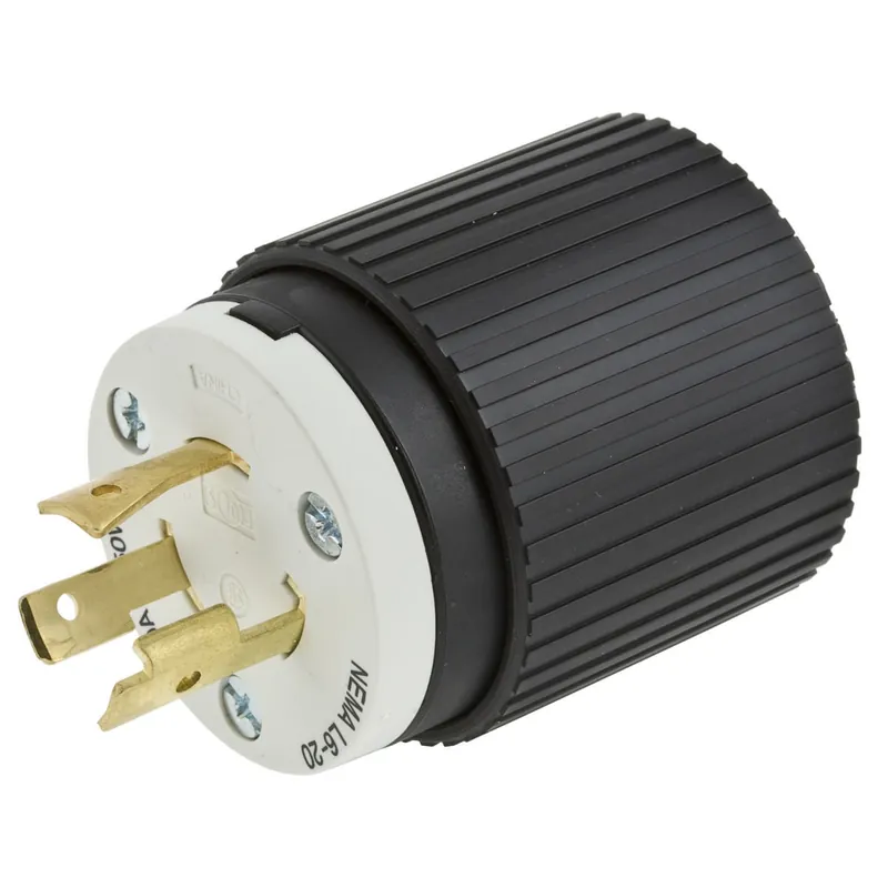 Price Cut Hubbell-Wiring L715P 3-Wire 2-Pole Polarized Locking Plug 277-Volt AC 15-Amp NEMA L7-15P Black/White Hubbell-Pro Select Spec
