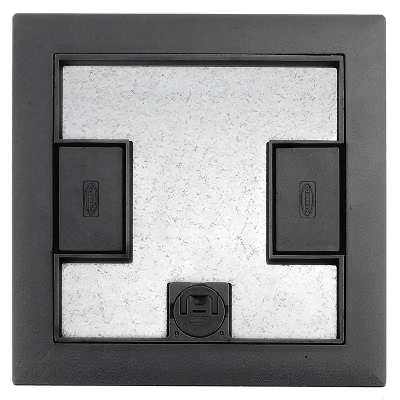 Worldwide Shipping FLOOR BOX COVER AND FLANGE HUBW LCFBCBKA BLK FLOOR BOX COVER