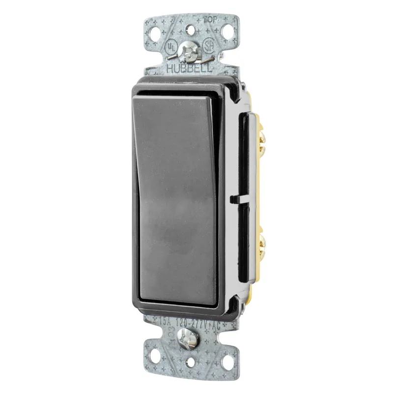 Limited Time Hubbell-Wiring RSD115GY 120/277-Volt AC 15-Amp 1-Pole Residential Grade General-Purpose AC Decorator Quiet Rocker Switch Light Almond Kellems Trade