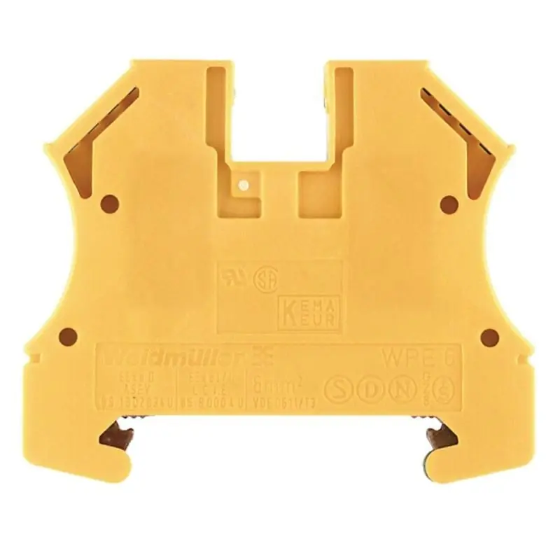 Popular Weidmuller WPE-6 Wemid Modular PE Terminal Block 20-8-AWG Factory Wiring 20-8-AWG Field Wiring