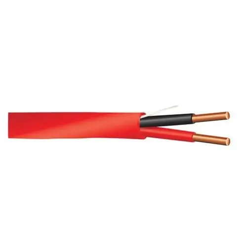 Stranded Bare Copper Unshielded FPLP Plenum Rated Fire Alarm Cable 12/2 1000-ft Red Mega Sale